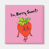Ik ben Berry Sweet. - Funny Fruit Pun Magneet (Voorkant)