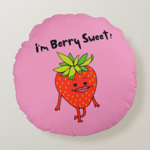 Ik ben Berry Sweet. - Funny Fruit Pun Rond Kussen