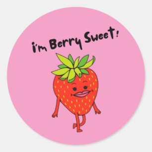 Ik ben Berry Sweet. - Funny Fruit Pun Ronde Sticker