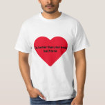 Ik ben beter dan je boekenvriend Funny T-shirt<br><div class="desc">Grappig bookish grapje T-shirt. Is jouw vriendin te veel tijd kwijt aan haar boekenvriendjes? Geef haar een vriendelijke (en grappige) herinnering dat je ook aandacht nodig hebt!</div>