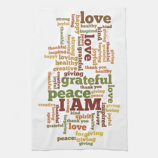 Ik ben bevestigend theedoek (Verticaal)