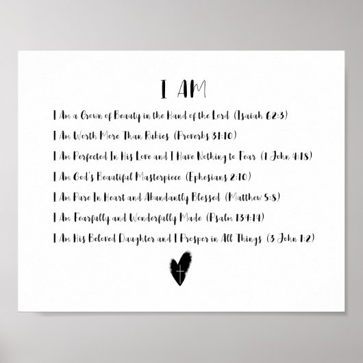 Ik ben bevestigende Christelijke Poster (Voorkant)