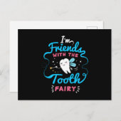 Ik ben bevriend met de Tooth Fairy Briefkaart (Voorkant / Achterkant)