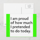 IK BEN BEWUST VAN HOEVEEL IK VAN PLAN BEN VANDAAG BRIEFKAART (Voorkant / Achterkant)