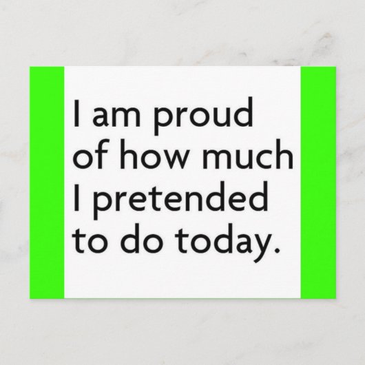 IK BEN BEWUST VAN HOEVEEL IK VAN PLAN BEN VANDAAG BRIEFKAART (Voorkant)