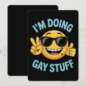 Ik ben bezig met Gay Stuff Meme Funny LGBTQ Pride Kaart (Voorkant / Achterkant)
