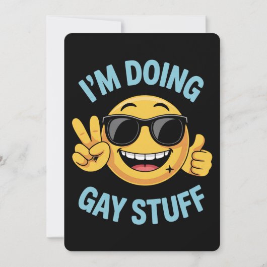 Ik ben bezig met Gay Stuff Meme Funny LGBTQ Pride Kaart (Voorkant)