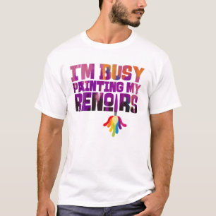 Ik ben bezig met het schilderen van grappige artis t-shirt