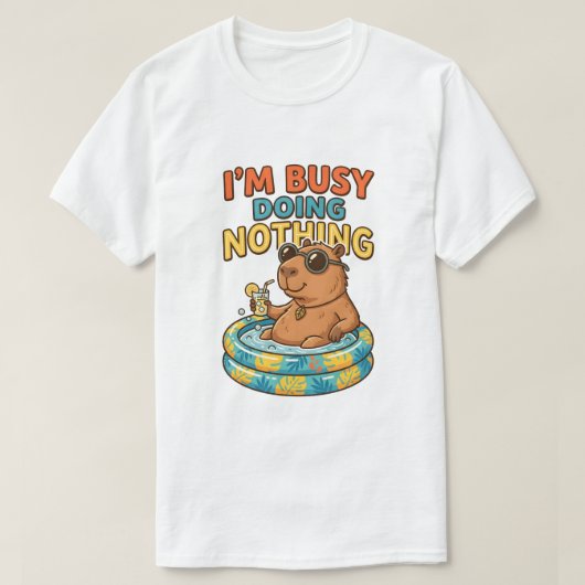 Ik ben bezig met niets grappig capybara t-shirt (Design voorkant)