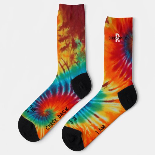 Ik ben Bezige Tie Dye Sokken (Links)