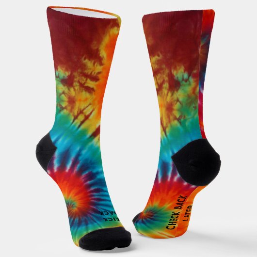 Ik ben Bezige Tie Dye Sokken (Gebogen)