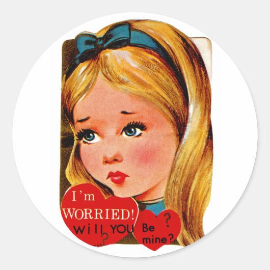 Ik ben bezorgd..Ben je van mij? Ronde Sticker (Voorkant)