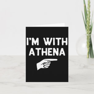 Ik ben bij Athena Grappige Halloween Matching Kost Kaart