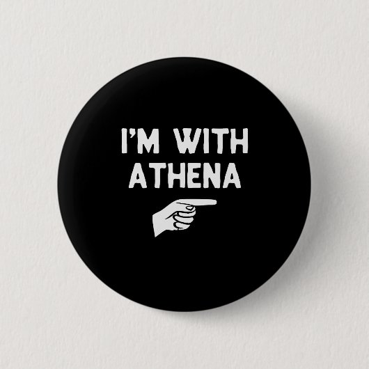 Ik ben bij Athena Grappige Halloween Matching Kost Ronde Button 5,7 Cm (Voorkant)