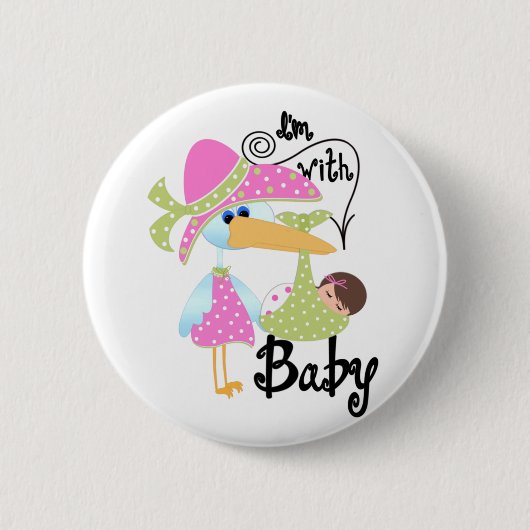Ik ben bij Baby Ronde Button 5,7 Cm (Voorkant)