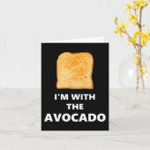 Ik ben bij de Avocado Toast Halloween Costume Kaart (Gele Bloem)