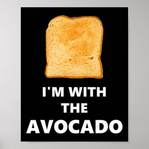 Ik ben bij de Avocado Toast Halloween Costume Poster