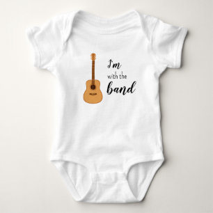 Ik ben bij de band akoestische gitaar baby body romper