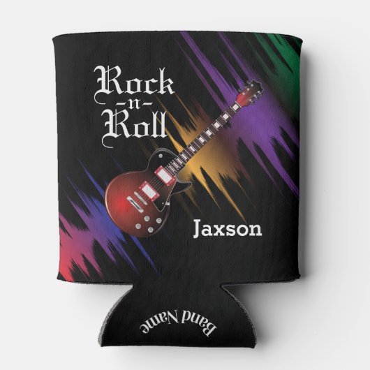 Ik ben bij de Band - DIY Name - Red Guitar Blikjeskoeler (Achterkant)