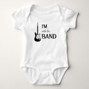 Ik ben bij de Band Elektrische Gitaar Baby Onesie Romper