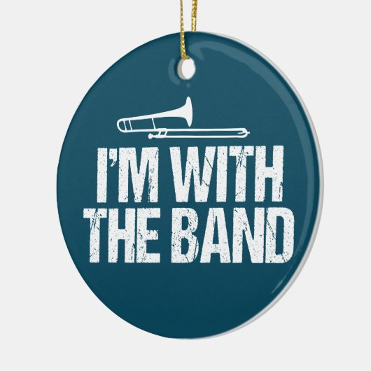 Ik ben bij de Band Funny Trombone Player Keramisch Ornament (Links)