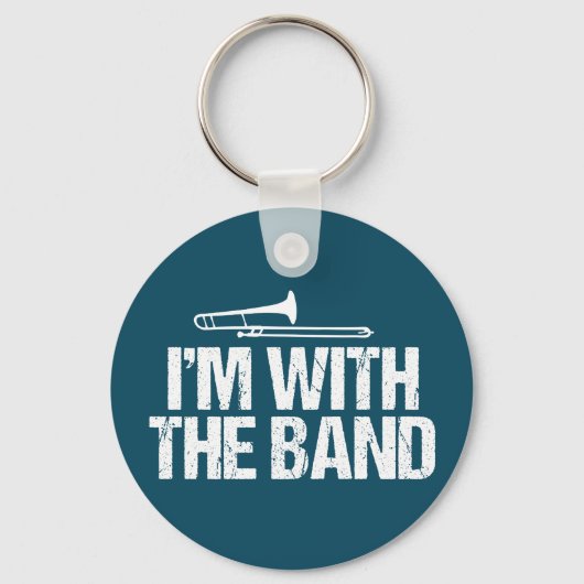 Ik ben bij de Band Funny Trombone Player Sleutelhanger (Voorkant)