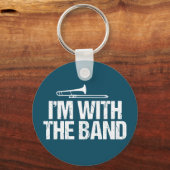 Ik ben bij de Band Funny Trombone Player Sleutelhanger (Voorkant)