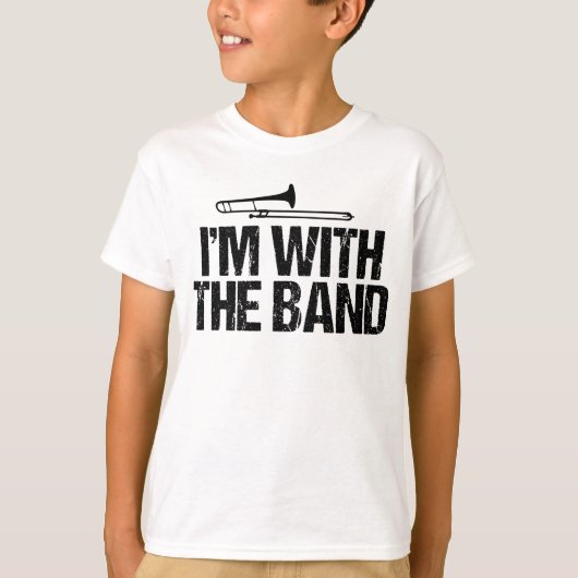 Ik ben bij de Band Funny Trombone Player T-shirt (Voorkant)