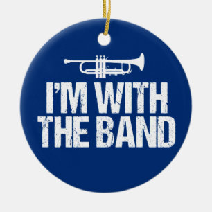Ik ben bij de Band Funny Trumpet Keramisch Ornament