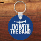 Ik ben bij de Band Funny Trumpet Sleutelhanger (Voorkant)