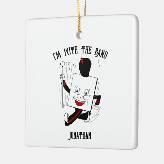 Ik ben bij de band! keramisch ornament (Links)