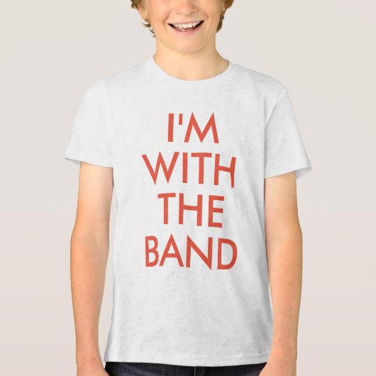 Ik ben bij de band | Kinder rockband Peace Tri-Blend Shirt (Voorkant)