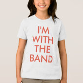 Ik ben bij de band | Kinder rockband Peace Tri-Blend Shirt (Voorkant)