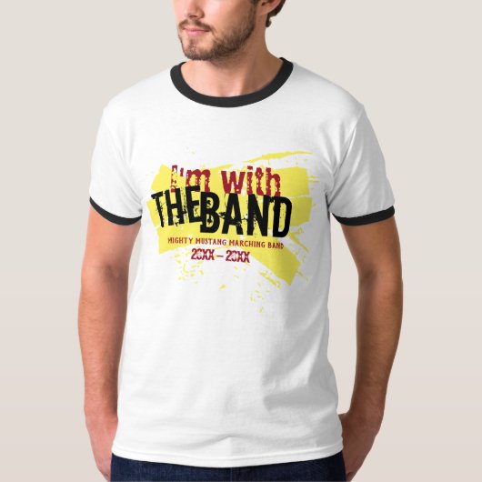 Ik ben bij de band | Marching Band Dad T-Shirt (Voorkant)