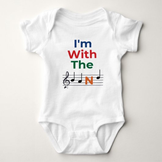 Ik ben bij de Band Music Baby Bodysuit (Voorkant)