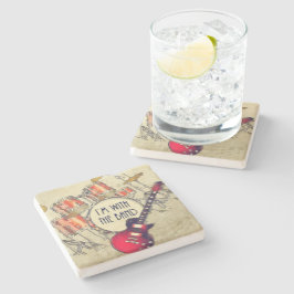 Ik ben bij de Band Stone Coaster Stenen Onderzetter