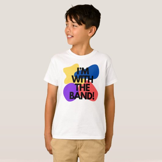 Ik ben bij de Band. T-shirt (Voorkant volledig)