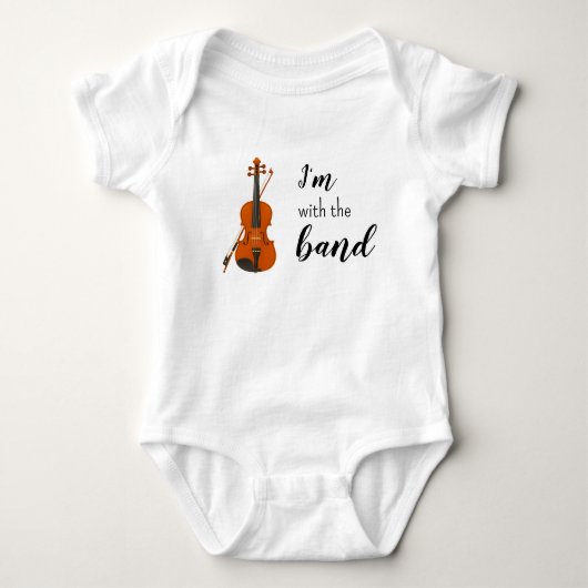 Ik ben bij de band Viool Baby Body Romper (Voorkant)