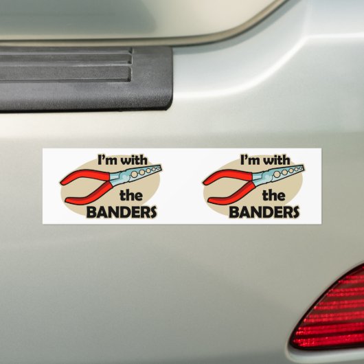 Ik ben bij de Banders Bumpersticker (Op auto)