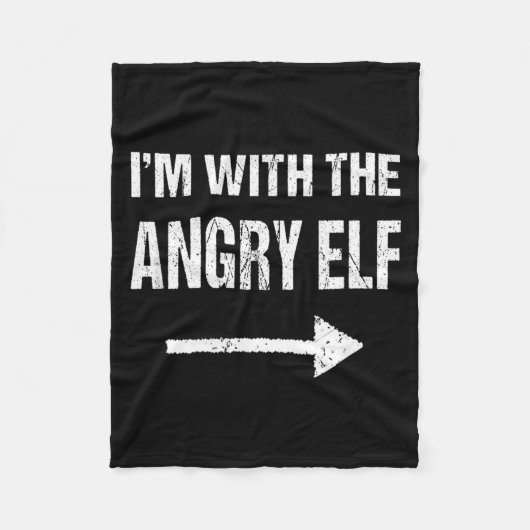 Ik ben bij de boze elf Halloween Fleece Deken (Voorkant)