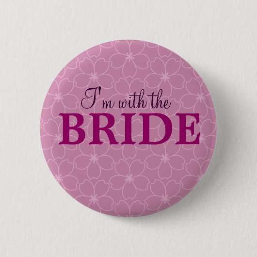 Ik ben bij de bride badge _Hen & Bacherolette part Ronde Button 5,7 Cm (Voorkant)