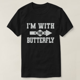 Ik ben bij de Butterfly Funny Couple Halloween T-shirt