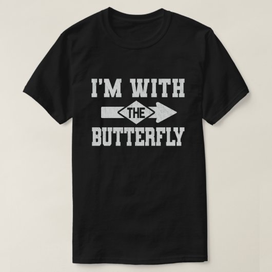 Ik ben bij de Butterfly Funny Couple Halloween T-shirt (Design voorkant)