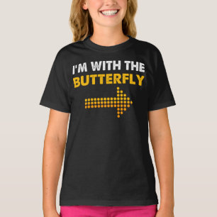 Ik ben bij de Butterfly Funny Halloween Couple Cos T-shirt