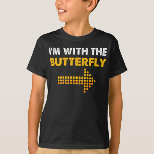 Ik ben bij de Butterfly Funny Halloween Couple Cos T-shirt
