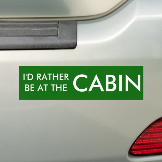IK BEN BIJ DE CABIN. BUMPERSTICKER (Op auto)