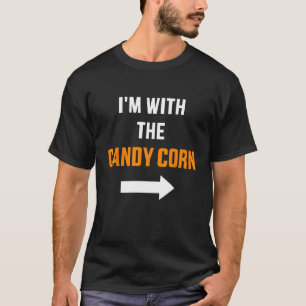 Ik ben bij de candy corn partner paar kostuum hal t-shirt