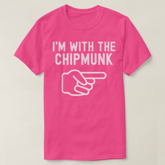 Ik ben bij de Chipmunk Funny Couples die Hallo pas T-shirt (Design voorkant)