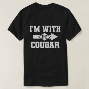 Ik ben bij de Cougar Funny Couple Halloween Costum T-shirt