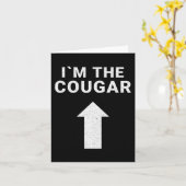 Ik ben bij de Cougar Humor Halloween Birthday Gift Kaart (Gele Bloem)